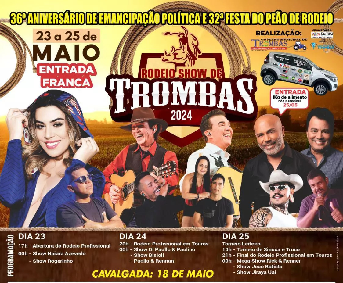 Trombas realizará a 32ª Festa do Peão de Boiadeiro